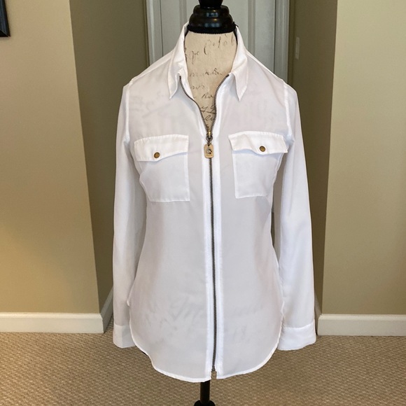MICHAEL Michael Kors Tops - MICHAEL Michael Kors Zip up Blouse